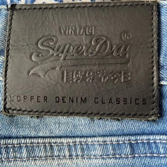 Superdry 30W 34L Copper Denim Skinny Vintage Style Blue Jeans - Picture 6 of 8